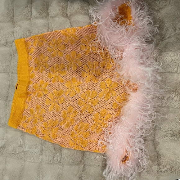 Andreeva knit top with feathers and mini skirt - Picture 4 of 4